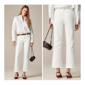 NEW J. Crew Women's White Petite Mid Rise Kickout In 2003 Super Stretch Sz 27P